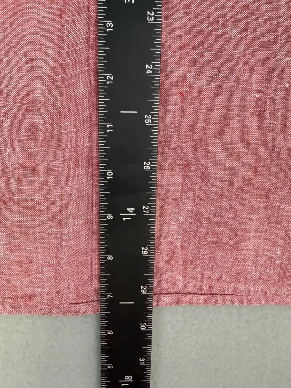 J.Crew Shirt Mens Large Red Slim Fit Baird McNutt Irish Linen Long Sleeve